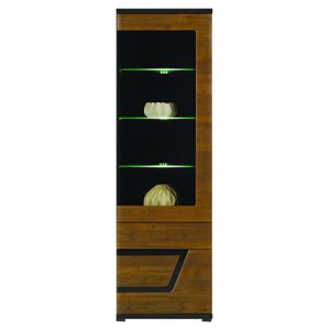 ויטרינה קלאסית דלת אחת בצבע אגוז TES 05