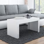 ריהוט לסלון שולחן לבן מבריק TESS 120