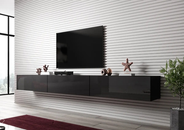 מזנון צף בצבע שחור בארוך 3 מטר RTV CLANT 300