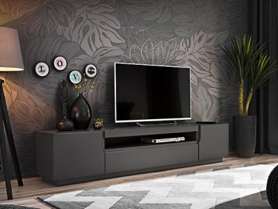 מזנון לסלון בצבע שחור מט מעוצב RTV ESTON