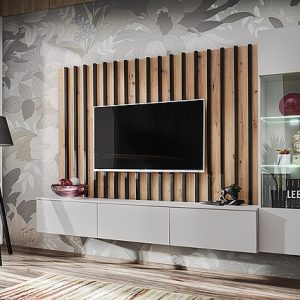 מזנון טלוויזיה תלוי עם קיר אחורי מעוצב בסגנון מודרני Verti