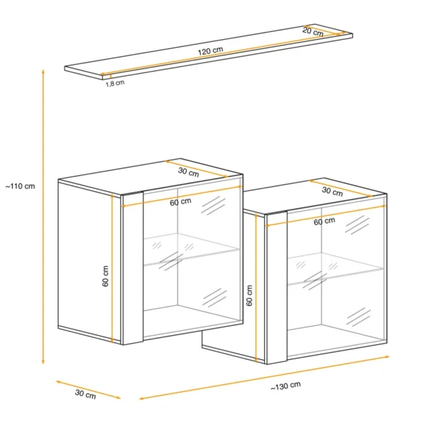 ארונית קיר סוויטש 3 – דגם WTW SW SB3 - ריהוט לסלון - תמונה 3