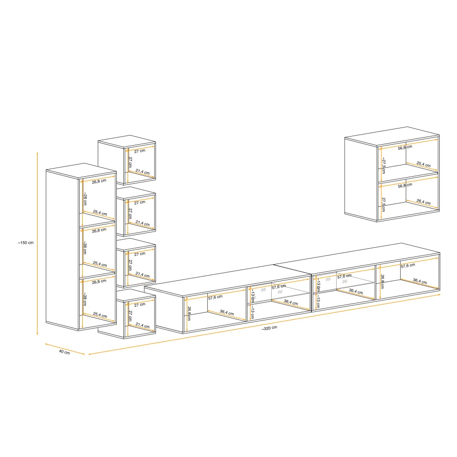 יחידת קיר Switch XXVI – דגם WTW SW 26 – ריהוט לסלון – תמונה 3