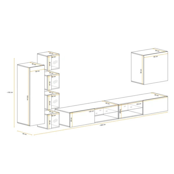 יחידת קיר Switch XXVI – דגם WTW SW 26 - ריהוט לסלון - תמונה 4