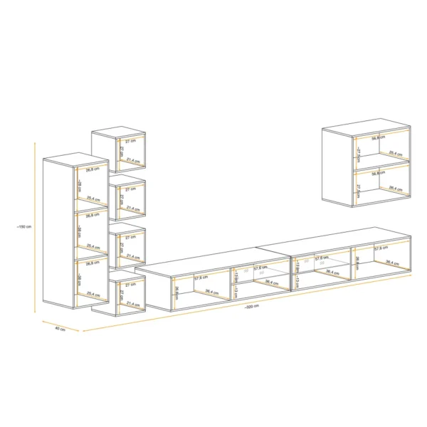 יחידת קיר Switch XXVI - ריהוט לסלון - תמונה 3