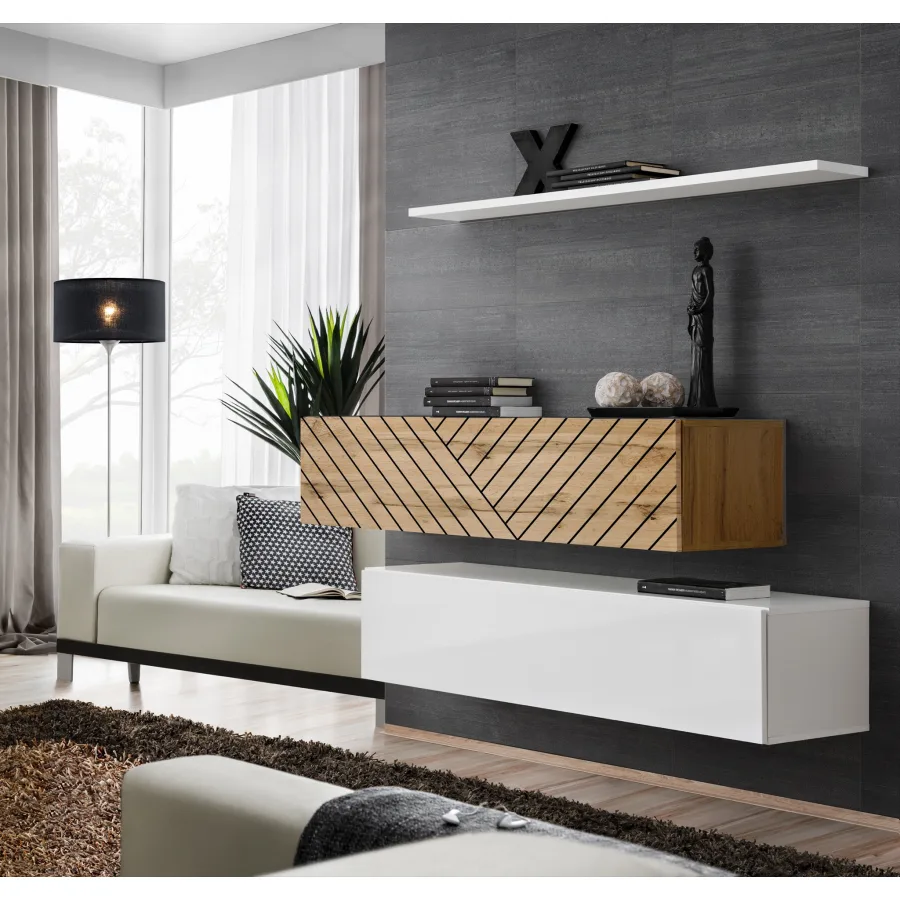 מזנון טלוויזיה Switch Sideboard 2 עם דלת פתיחה בלחיצה - ריהוט לסלון