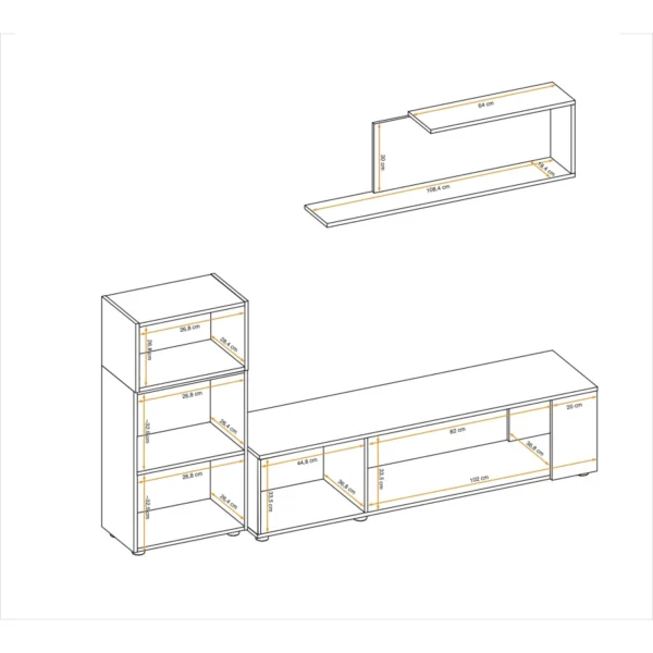 מזנון קיר Maze 1 – דגם WWT MZ1 - מזנונים - תמונה 2