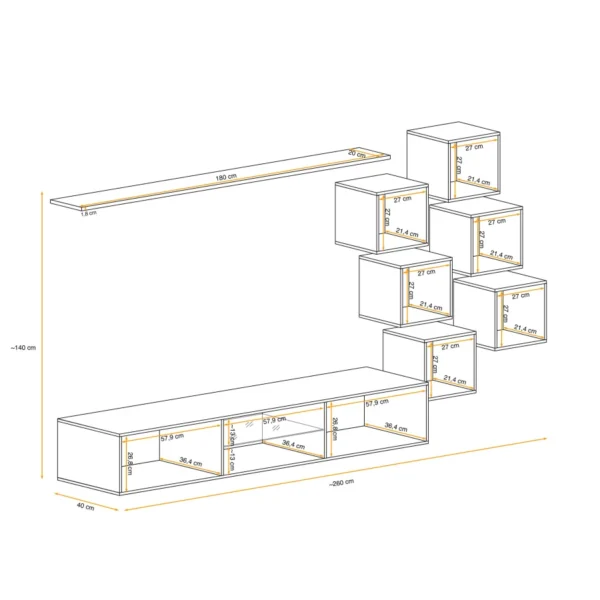 מזנון קיר Switch XXI – דגם WTS SW 21 - מזנונים - תמונה 3